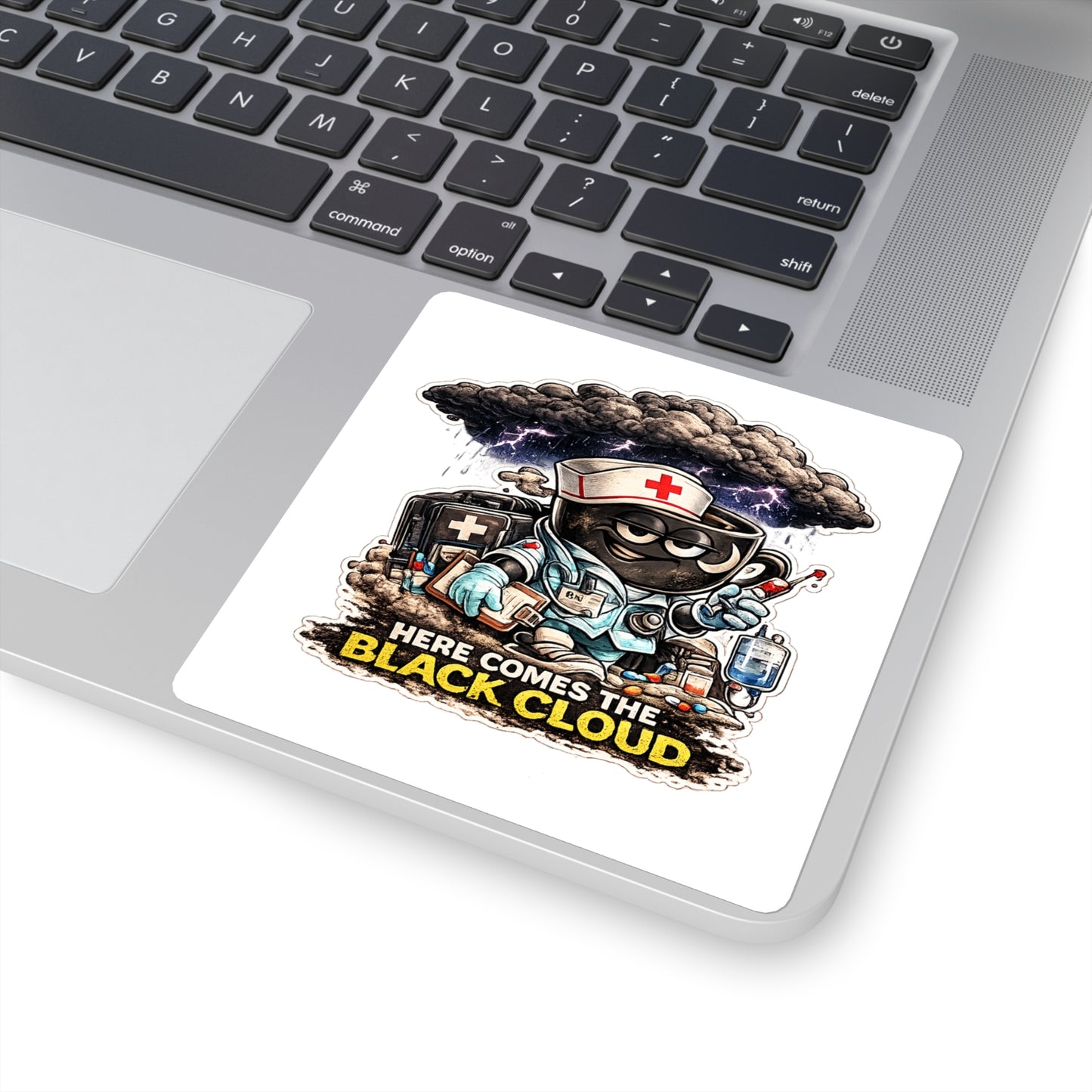 Here Comes The Black Cloud Sticker